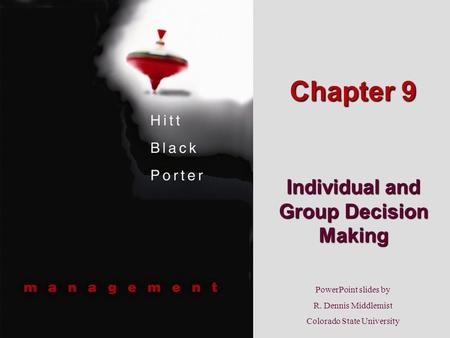 Individual and Group Decision Making