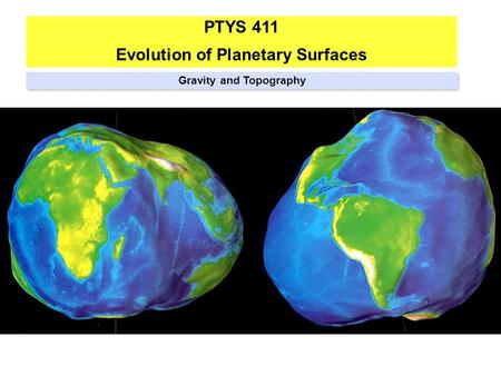 Gravity and Topography