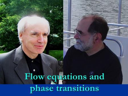 Flow equations and phase transitions. phase transitions.