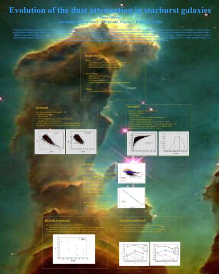 The introduction Goal: - Dust attenuation in starburst galaxies with different SFHs - Dust attenuation of “bulgy” and “disky” systems - Redshift dependence.