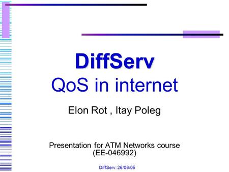 DiffServ QoS in internet