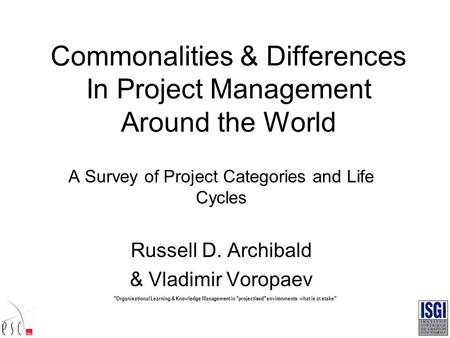 Commonalities & Differences In Project Management Around the World