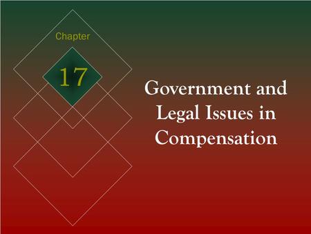 Government and Legal Issues in Compensation