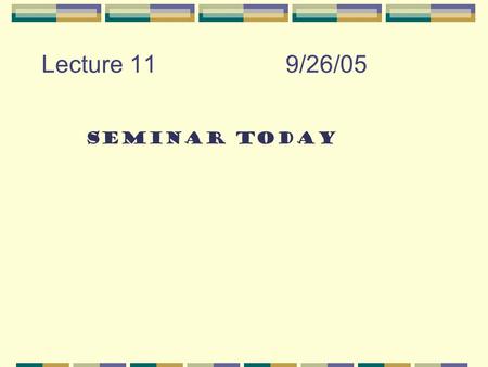 Lecture 119/26/05 Seminar today. Step 3: Determine limiting reagent Can do this 2 ways: Compare stoichiometric ratio CO is limiting reagent.