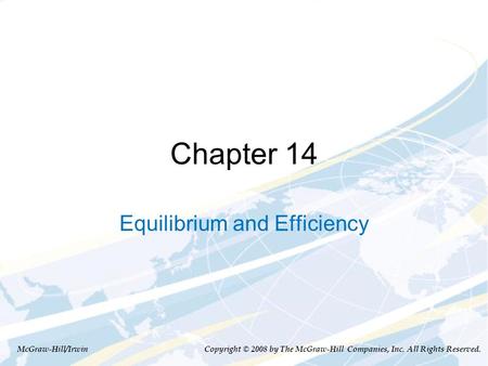 Equilibrium and Efficiency