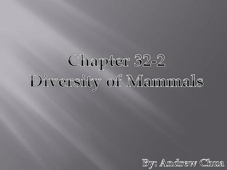  The three groups of living mammals are the:  -Monotremes (MAHN-oh-treemz)  - Marsupials (mahr-SOO-pee-ulz)  - Placentals  These groups differ.