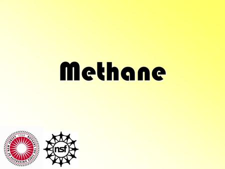 Methane. Carbon and Hydrogen Proton Neutron Electron.