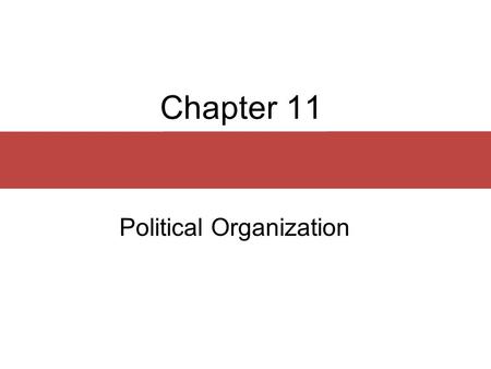 Political Organization