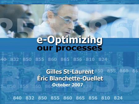 Calgary 2007. Introducing e-optimization Past years of e-Business Important –EDI is a tool, a new media for conversation between suppliers and customers.