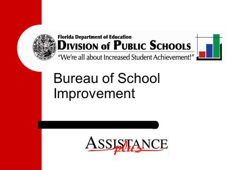 Bureau of School Improvement. It is Possible! It happened here: The Florida Story... Closing The Achievement Gap No Excuses.