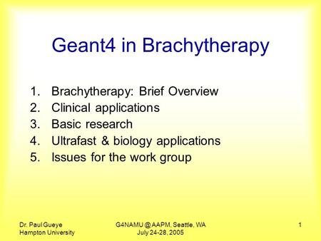 Geant4 in Brachytherapy