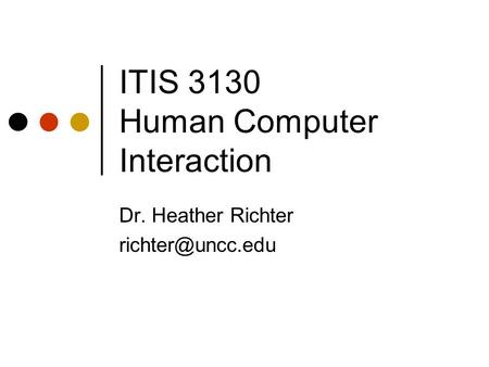 ITIS 3130 Human Computer Interaction