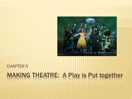 CHAPTER 5. PLANNING MEETINGS. The DIRECTOR works regularly with the designers and staff— beginning nearly six months before rehearsals—to share conceptual.