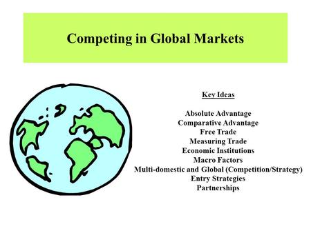 Competing in Global Markets