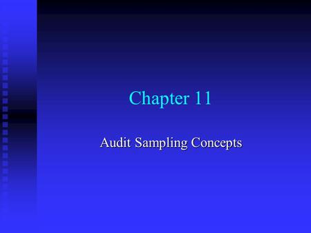 Audit Sampling Concepts