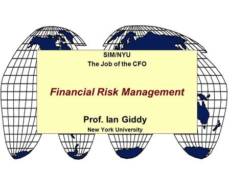 Financial Risk Management