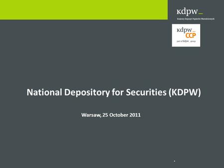 National Depository for Securities (KDPW)