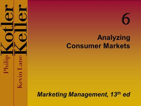 Analyzing Consumer Markets