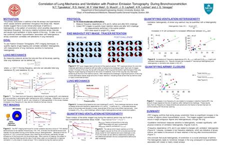 LUNG MECHANICS PET IMAGING Correlation of Lung Mechanics and Ventilation with Positron Emission Tomography During Bronchoconstriction N.T. Tgavalekos 1,