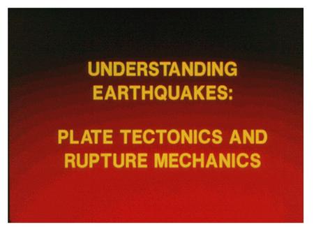 What's Shakin'? What are earthquakes ? Why do they occur ? and Why can't we predict them ? Although we still can't predict when an earthquake will happen,