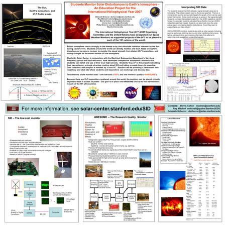 Earth's ionosphere reacts strongly to the intense x-ray and ultraviolet radiation released by the Sun during a solar event. Students around the world can.