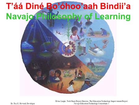 Elvira Largie, Tech Share Project Director, The Education Technology Improvement Project Navajo Education Technology Consortium 1 Dr. Roy E. Howard, Developer.