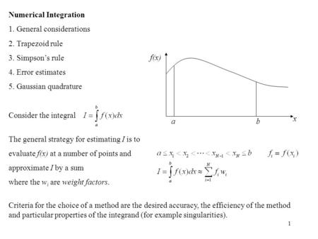 Numerical Integration