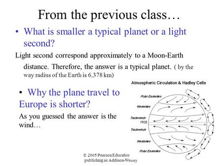 From the previous class…