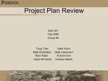 Click to edit Master title style Click to edit Master text styles Second level Third level Fourth level Fifth level 1 Project Plan Review AAE 451 Fall.