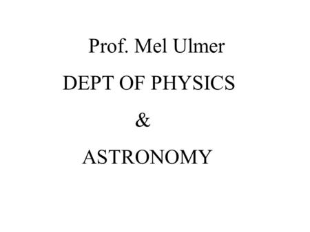 Prof. Mel Ulmer DEPT OF PHYSICS & ASTRONOMY. The Concept: Intact Electroforming Multilayer Process.