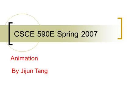 CSCE 590E Spring 2007 Animation By Jijun Tang. Rendering Primitives Strips, Lists, Fans Indexed Primitives The Vertex Cache Quads and Point Sprites.