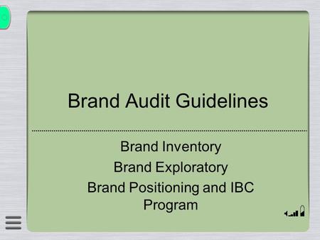 Brand Audit Guidelines