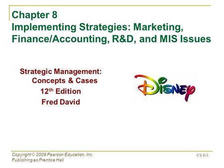 Strategic Management: Concepts & Cases