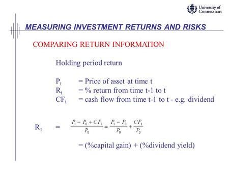 MEASURING INVESTMENT RETURNS AND RISKS