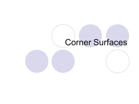 Corner Surfaces. Idea Sketching Design the transitional surfaces that connect the two perpendicular profiles Sketch your design on the paper, use hatching.