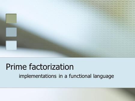 implementations in a functional language