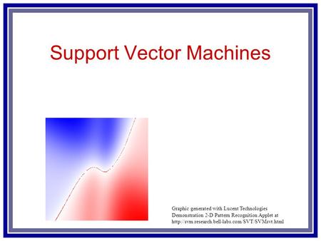 Support Vector Machines