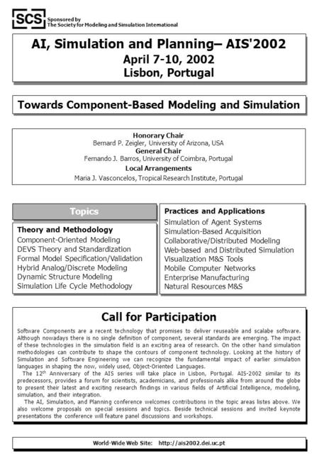 AI, Simulation and Planning– AIS'2002 April 7-10, 2002 Lisbon, Portugal AI, Simulation and Planning– AIS'2002 April 7-10, 2002 Lisbon, Portugal Theory.