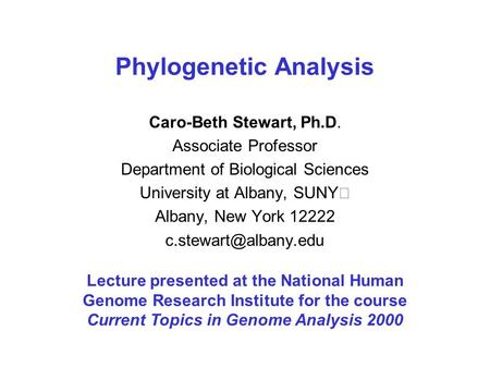 Phylogenetic Analysis