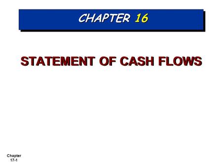 STATEMENT OF CASH FLOWS