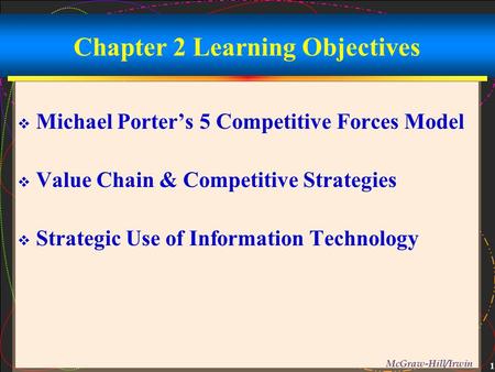 Chapter 2 Learning Objectives