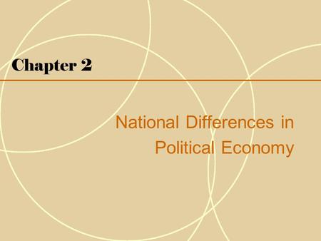 National Differences in Political Economy