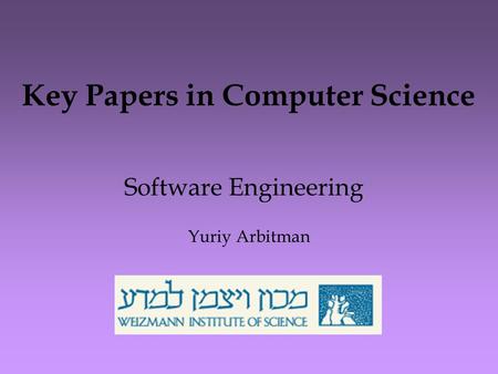 Key Papers in Computer Science