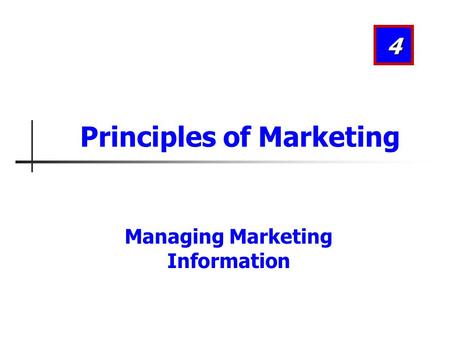 Principles of Marketing