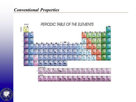 Conventional Properties. Quantum Size Effects A chemist likes to keep track of material in grams or in moles, where a 1 mole = 6 x 10 23 atoms But how.