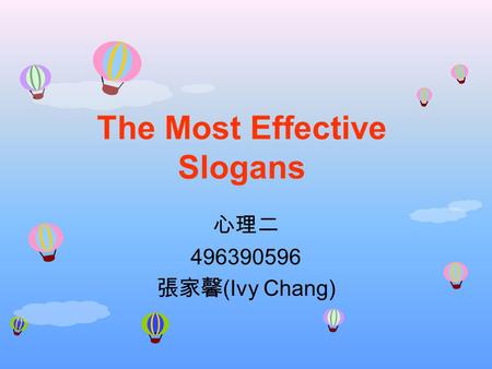 The Most Effective Slogans