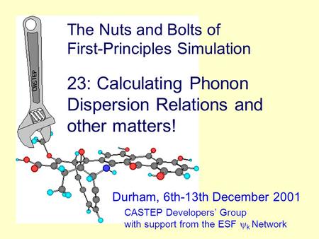 The Nuts and Bolts of First-Principles Simulation