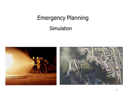 1 Emergency Planning Simulation. 2 You are the county Emergency Response Coordinator in a rural North Dakota County Your job is to coordinate the activities.