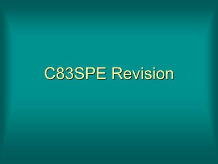 C83SPE Revision. Theory of Planned Behaviour Expectancy-value Models of Attitudes and Subjective Norms Behavioural beliefs Salient referents Good companionship.