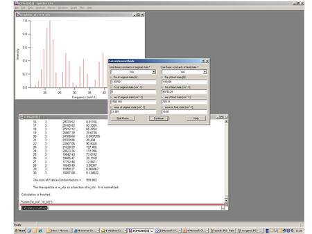 ——>Calculation of Franck-Condon factor